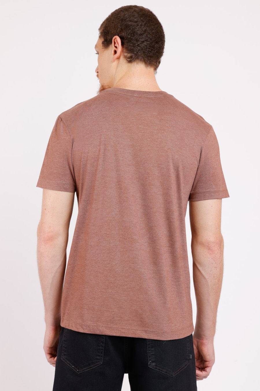 Camiseta Manga Curta Eco Lisa Marrom Chocolate — foto 2 de 2