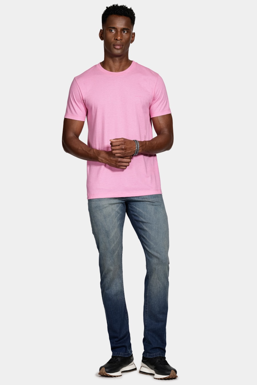 Camiseta Manga Curta Eco Lisa Rosa Hibisco — foto 2 de 4