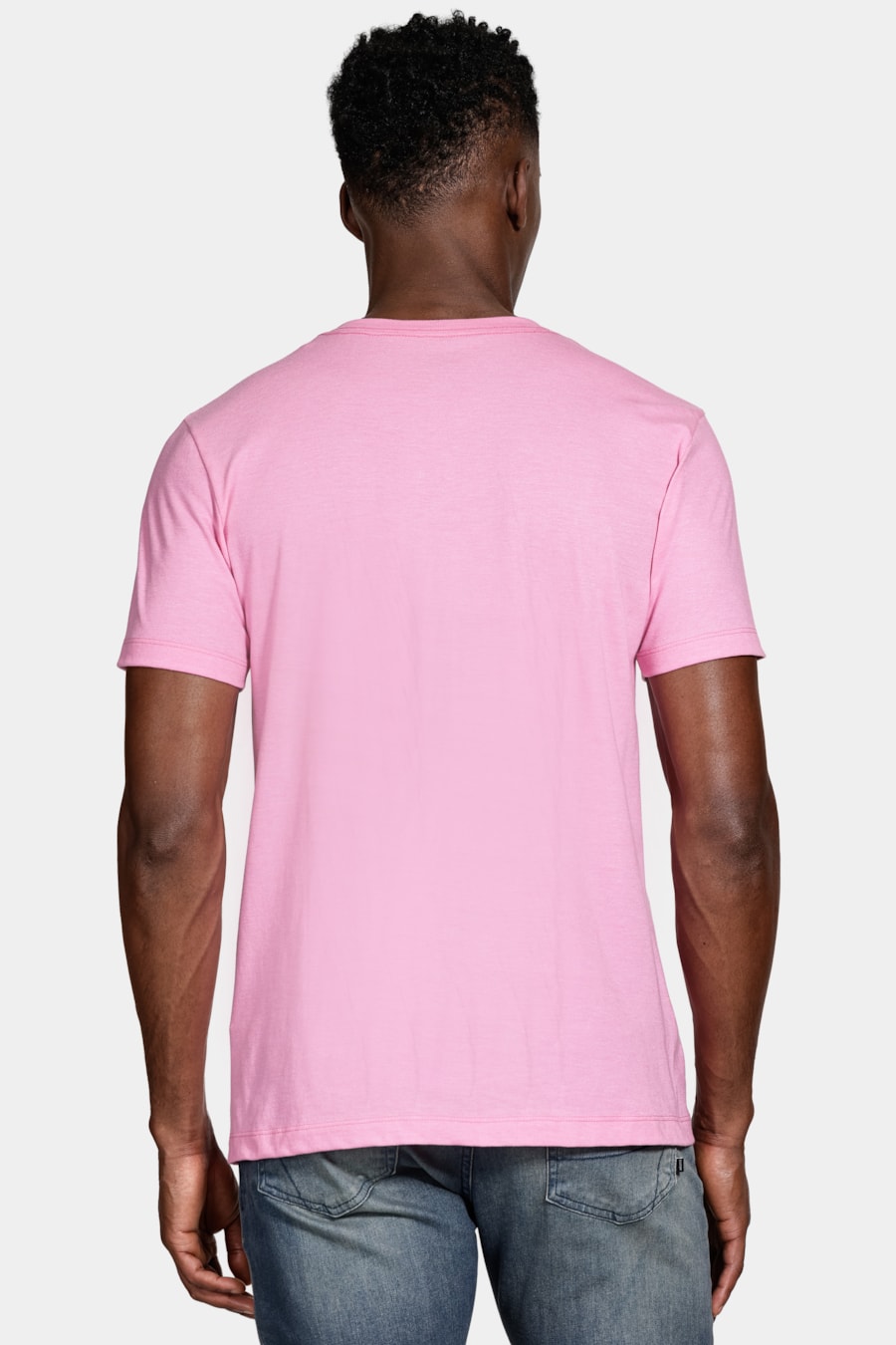 Camiseta Manga Curta Eco Lisa Rosa Hibisco — foto 4 de 4