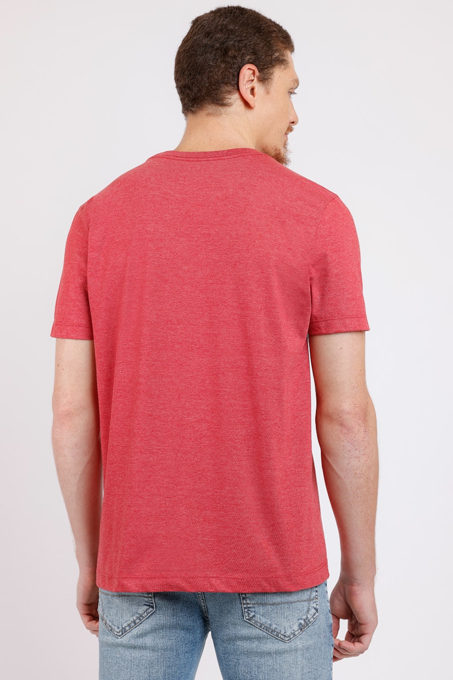 Camiseta Manga Curta Eco Lisa Vermelho — foto 2 de 2