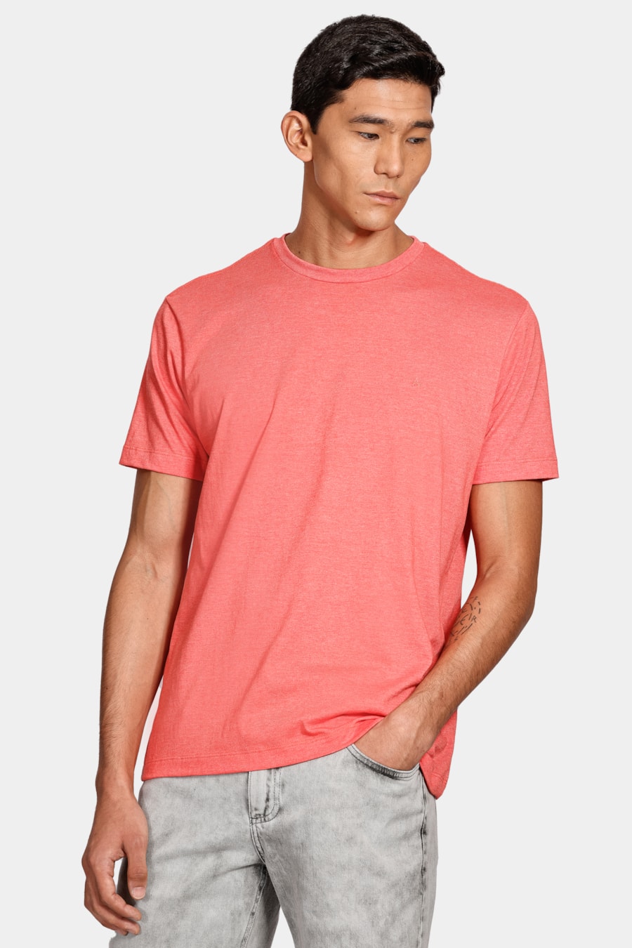 Camiseta Manga Curta Eco Lisa Vermelho Cereja — foto 1 de 4