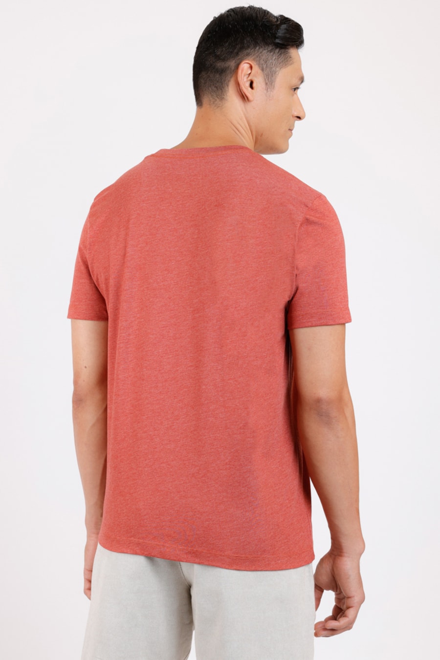 Camiseta Manga Curta Eco Lisa Vermelho Urucum — foto 2 de 2