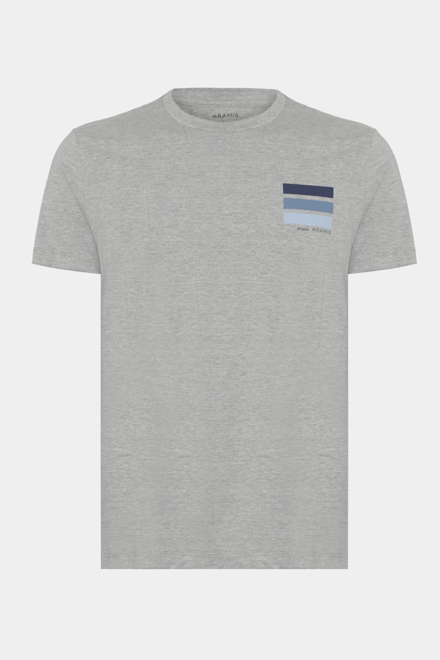 Camiseta Manga Curta Est Listras Cinza Mescla — foto 5 de 5