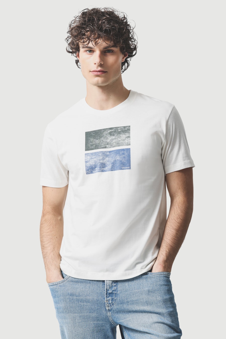 Camiseta Manga Curta Estampa Abstract Off White — foto 1 de 4