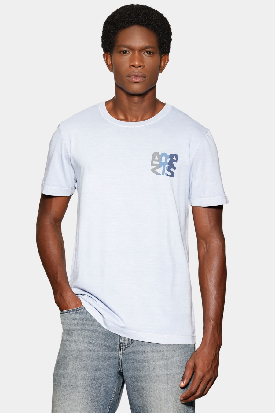 Camiseta Manga Curta Estampa Aramis Azul Claro 117 — foto 1 de 5