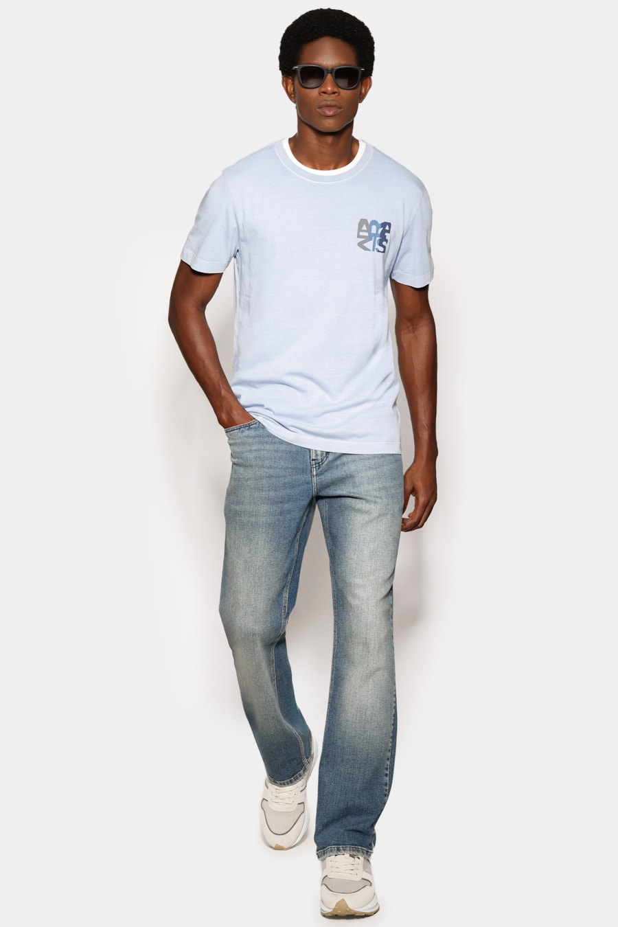 Camiseta Manga Curta Estampa Aramis Azul Claro 117 — foto 2 de 5