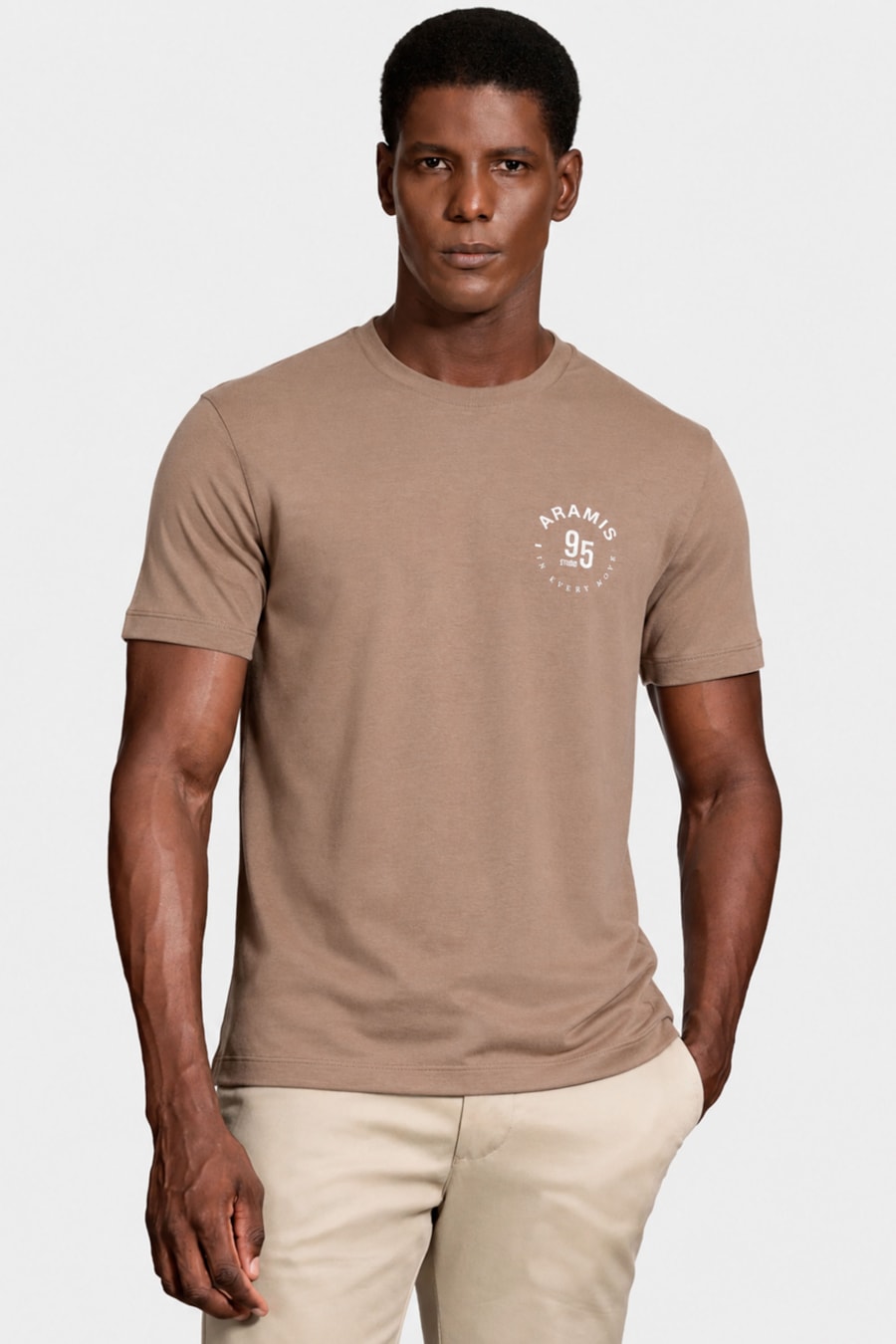 Camiseta Manga Curta Estampa Aramis Circular Castor — foto 1 de 5