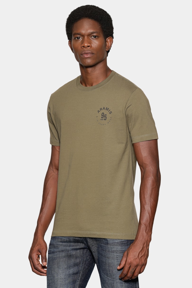 Camiseta Manga Curta Estampa Aramis Circular Matcha