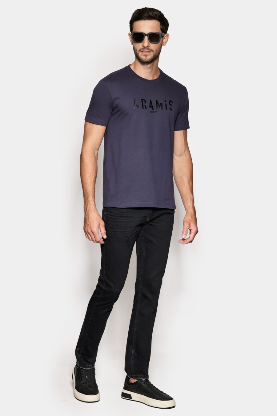 Camiseta Manga Curta Estampa Aramis Geometrico Navy — foto 2 de 6