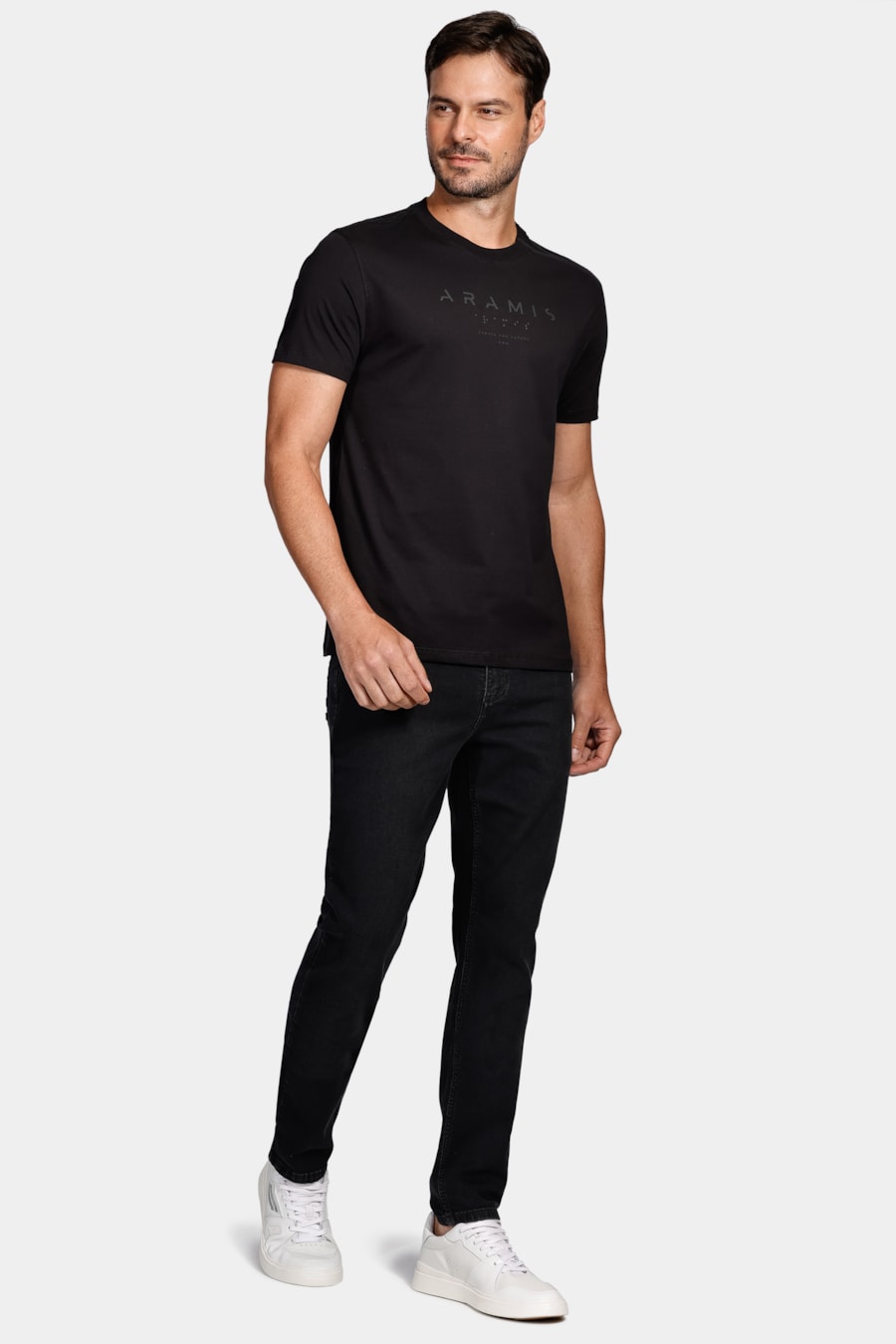 Camiseta Manga Curta Estampa Aramis Preto — foto 2 de 4