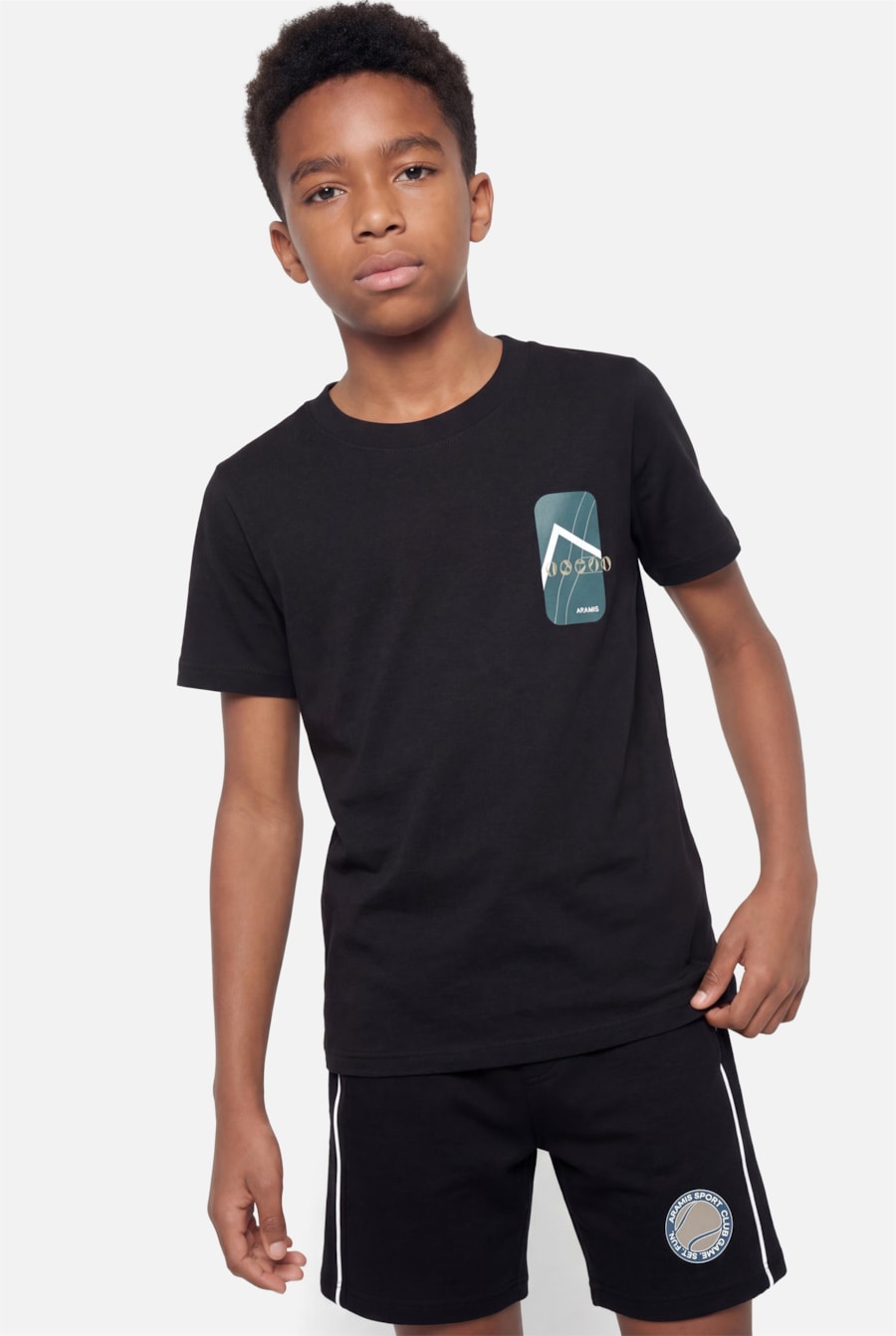 Camiseta Manga Curta Estampa Club Preto — foto 1 de 3
