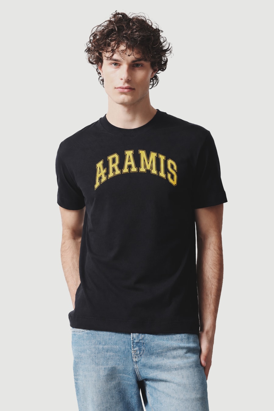 Camiseta Manga Curta Estampa College Marinho — foto 1 de 5