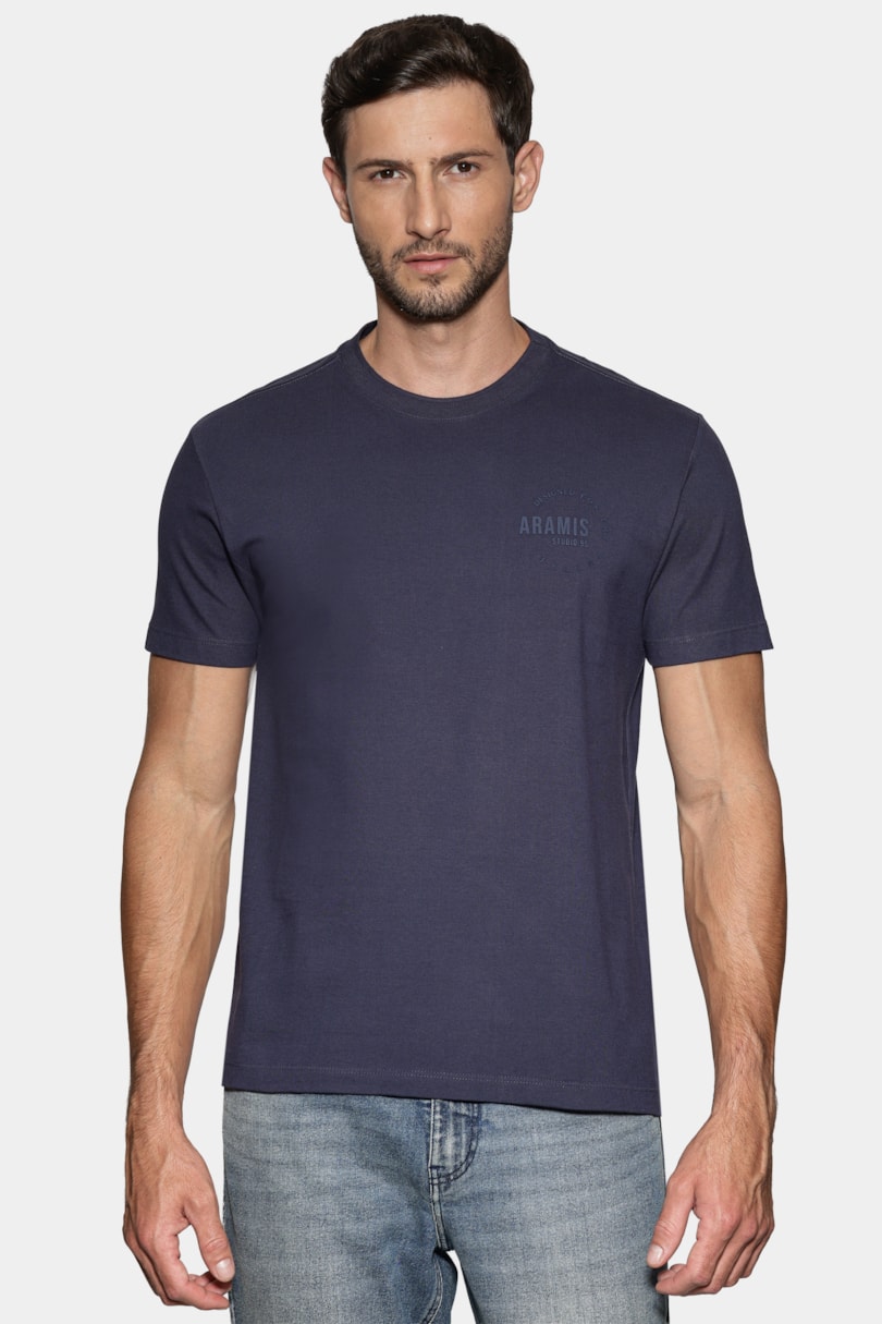 Camiseta Manga Curta Estampa Designed Navy
