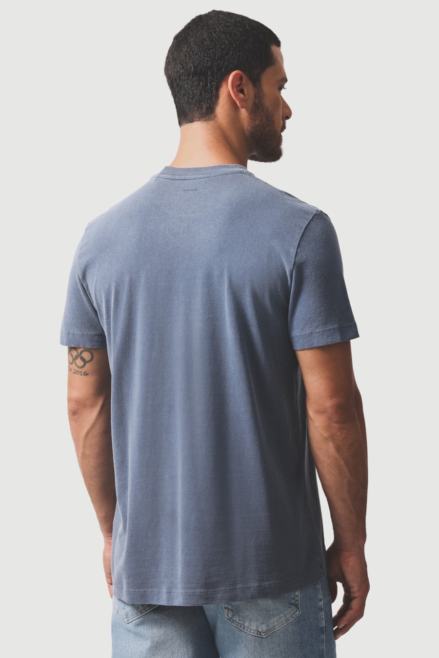Camiseta Manga Curta Estampa Eco Marinho — foto 4 de 5