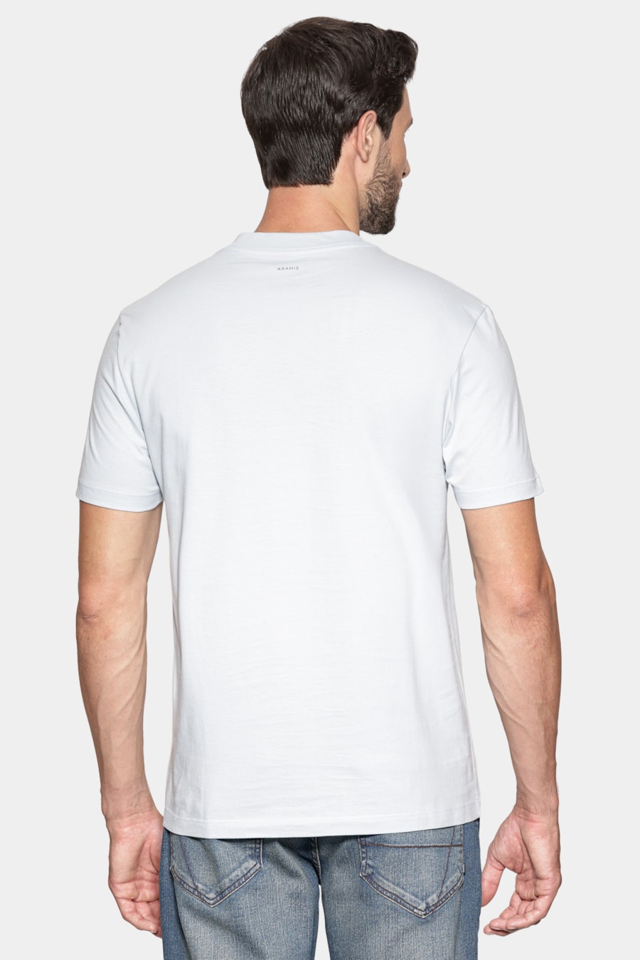 Camiseta Manga Curta Estampa Faixas Azul Claro 117 — foto 5 de 6