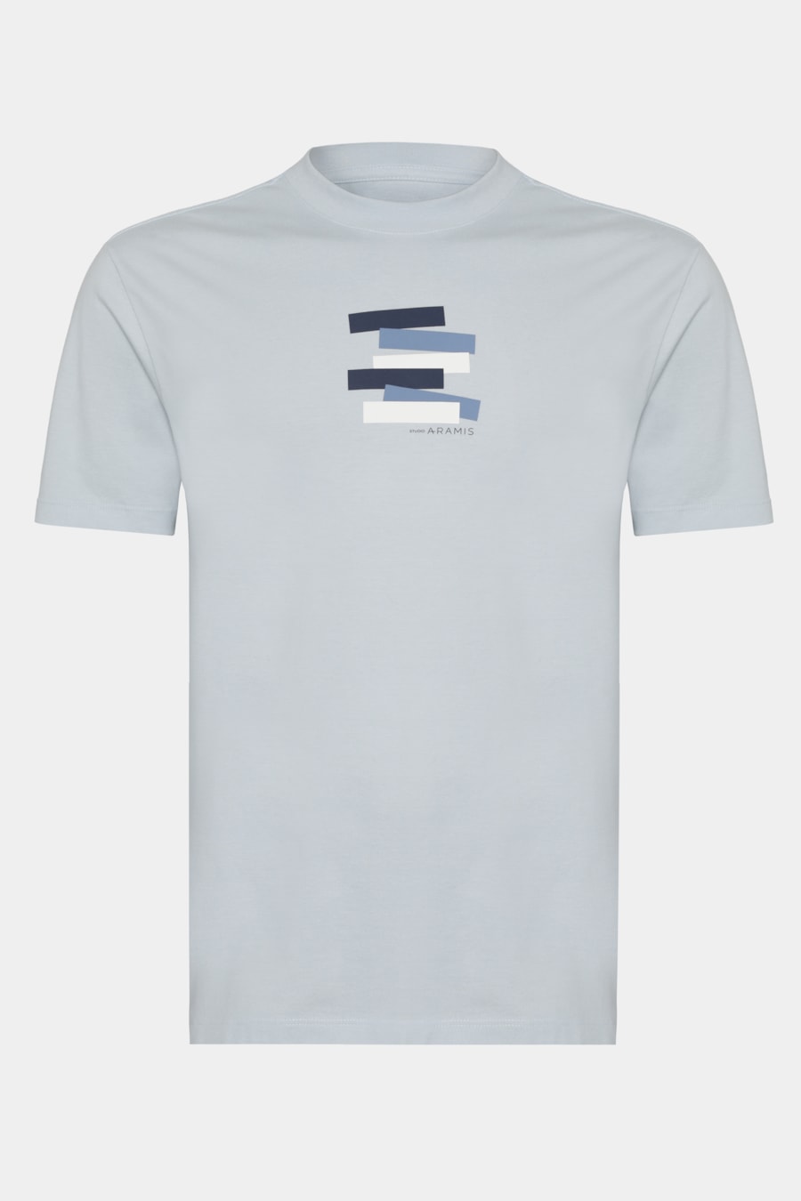 Camiseta Manga Curta Estampa Faixas Azul Claro 117 — foto 6 de 6