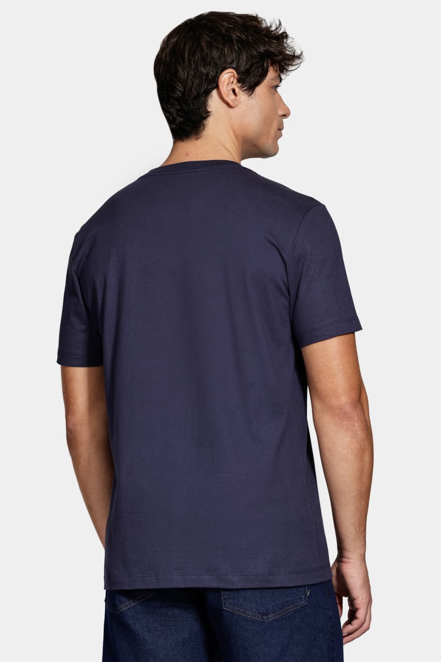 Camiseta Manga Curta Estampa Folhagem Navy — foto 4 de 5