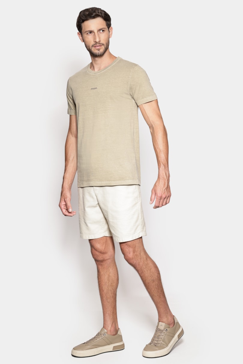 Camiseta Manga Curta Estampa Frente Lavada Fendi 117