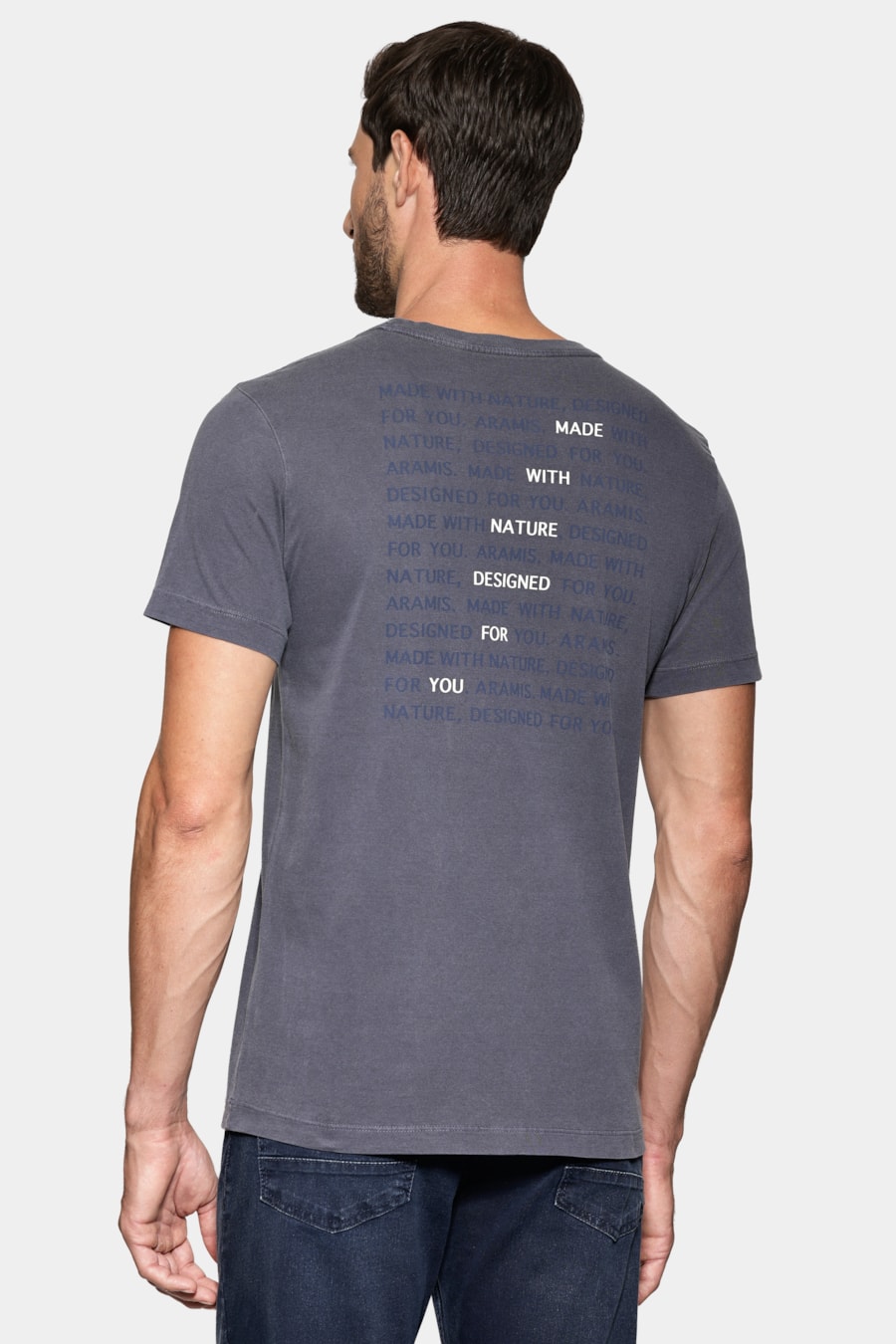 Camiseta Manga Curta Estampa Frente Lavada Navy — foto 4 de 6