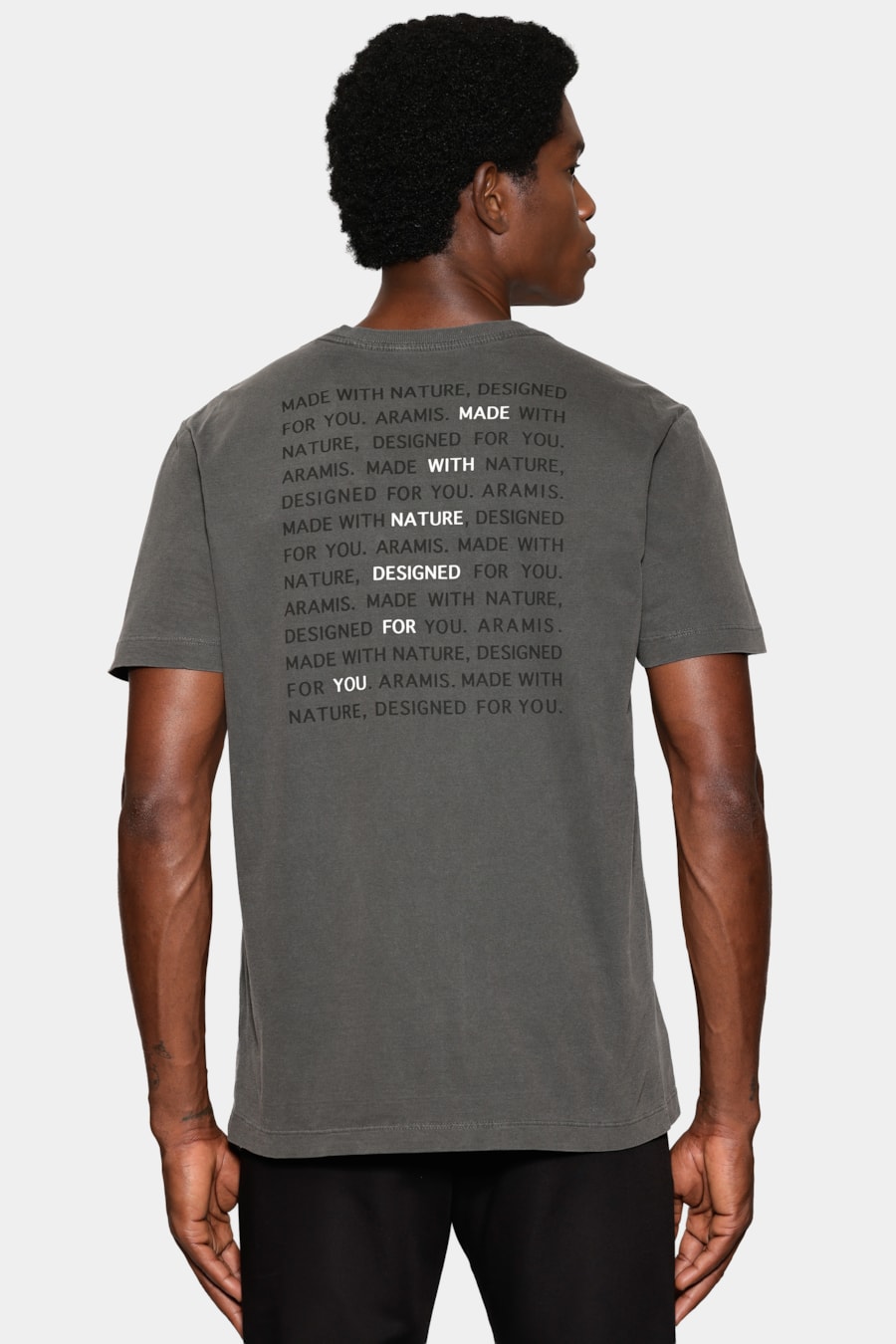 Camiseta Manga Curta Estampa Frente Lavada Preto — foto 5 de 7