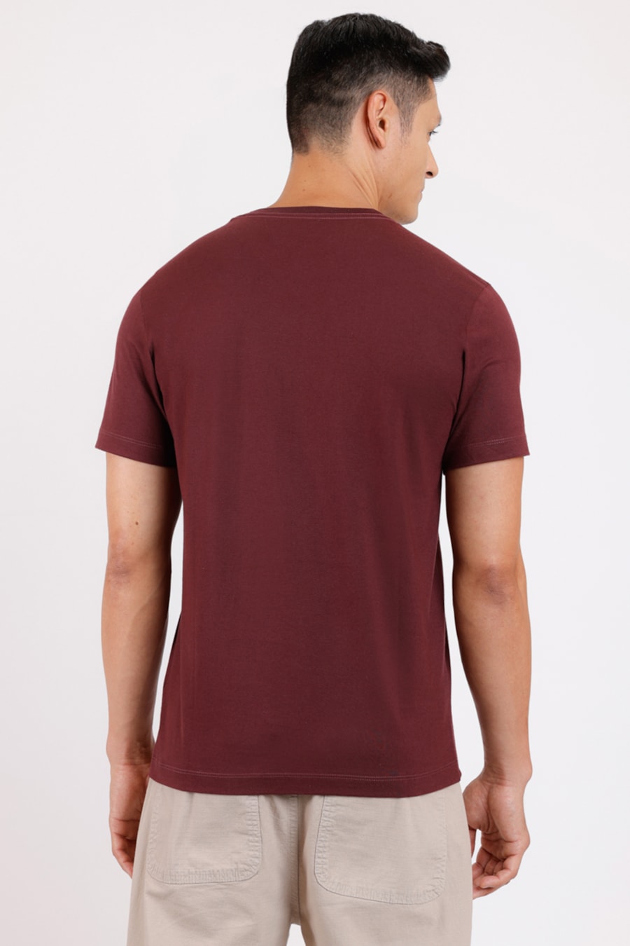 Camiseta Manga Curta Estampa Frontal Burgundy — foto 2 de 2