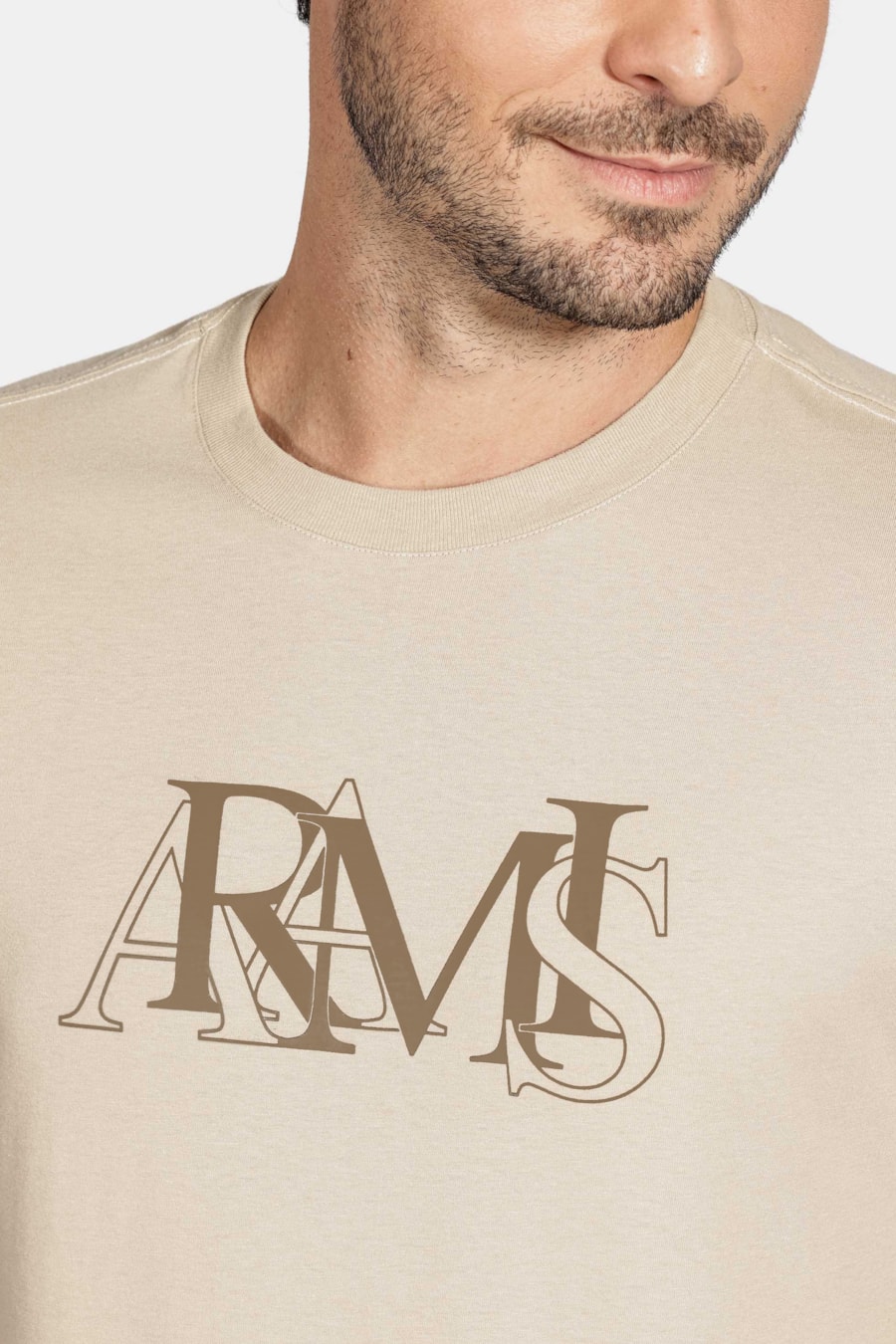 Camiseta Manga Curta Estampa Fusion Amendoa — foto 3 de 5