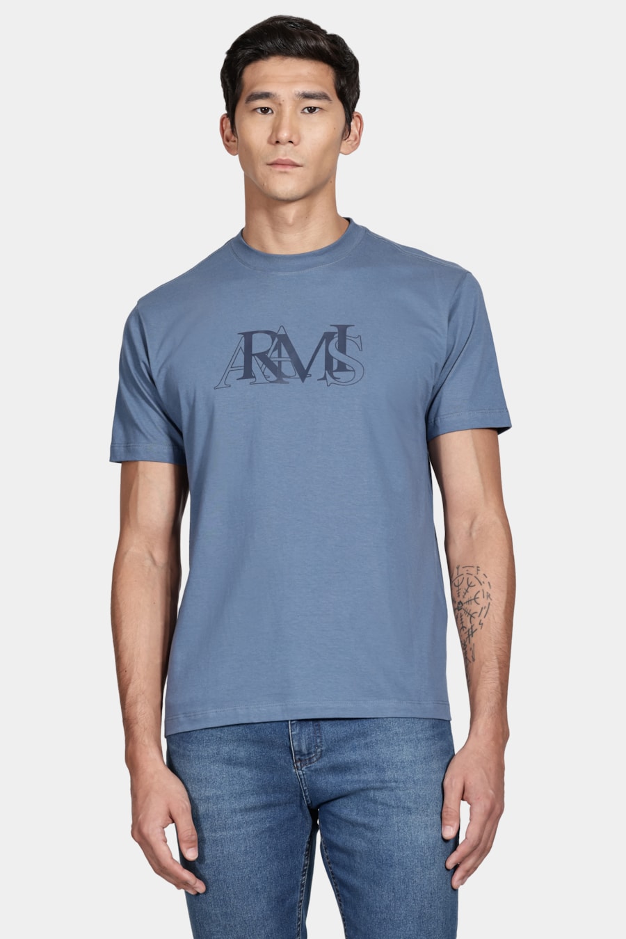 Camiseta Manga Curta Estampa Fusion Azul Alumínio — foto 1 de 4