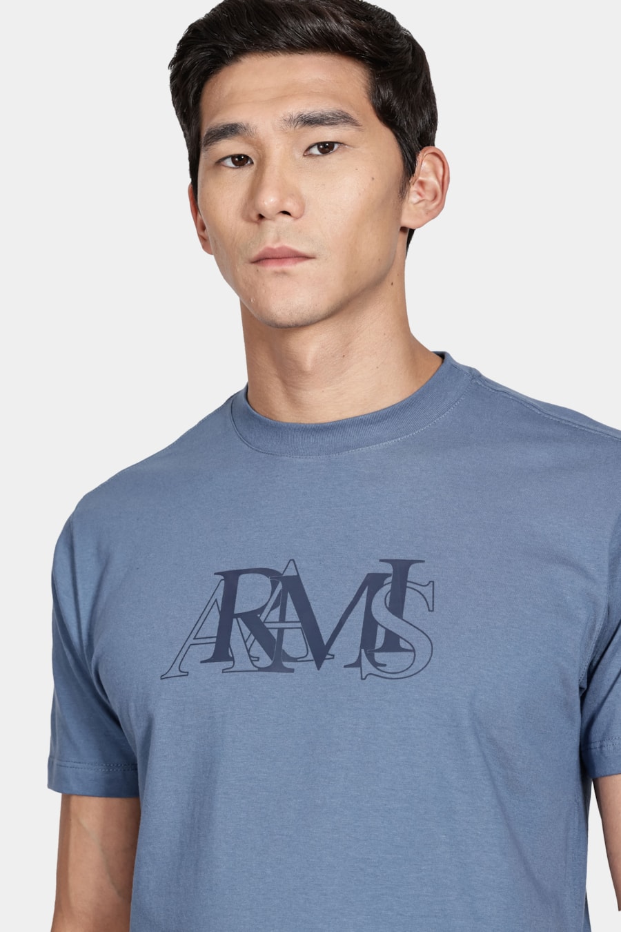 Camiseta Manga Curta Estampa Fusion Azul Alumínio — foto 3 de 4