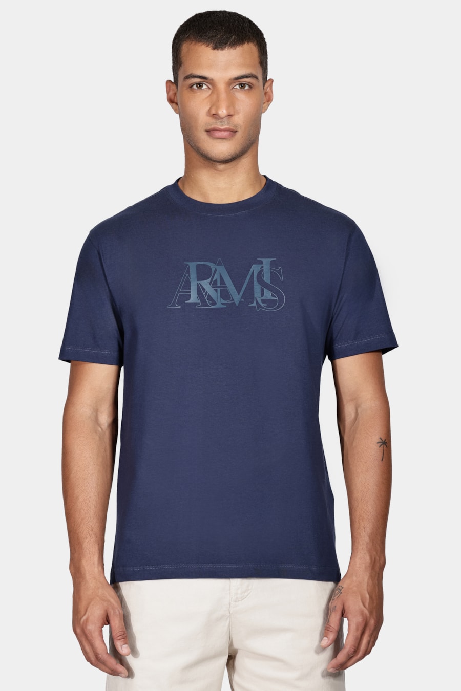 Camiseta Manga Curta Estampa Fusion Azul Marinho — foto 1 de 5