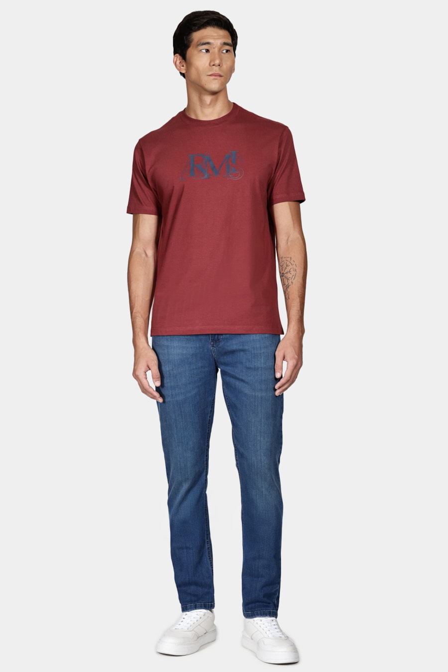 Camiseta Manga Curta Estampa Fusion Bordo Cabernet — foto 2 de 4