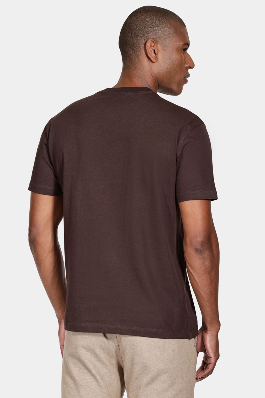 Camiseta Manga Curta Estampa Fusion Marrom Café — foto 4 de 5