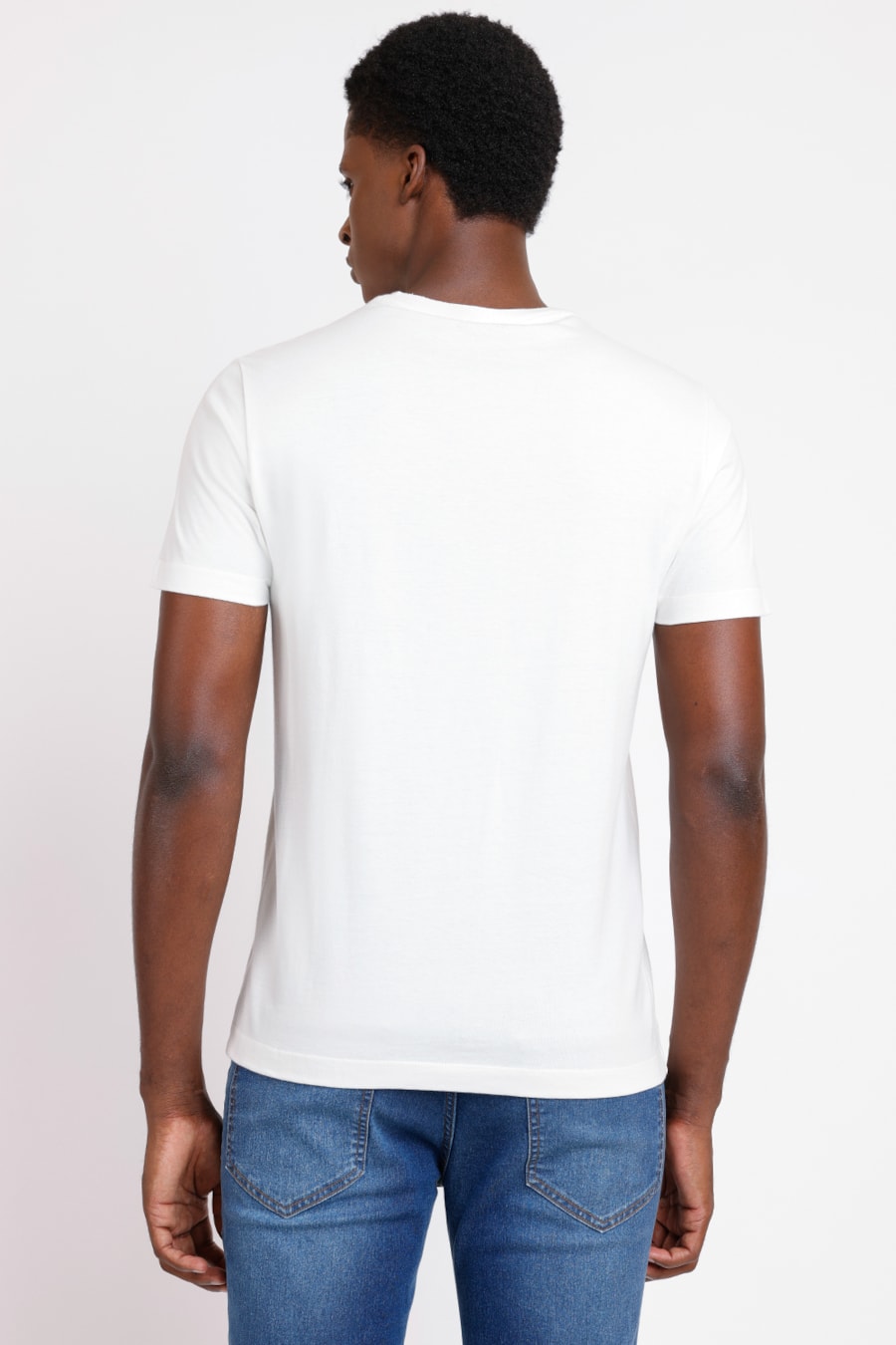Camiseta Manga Curta Estampa Geométrica Off White — foto 2 de 2
