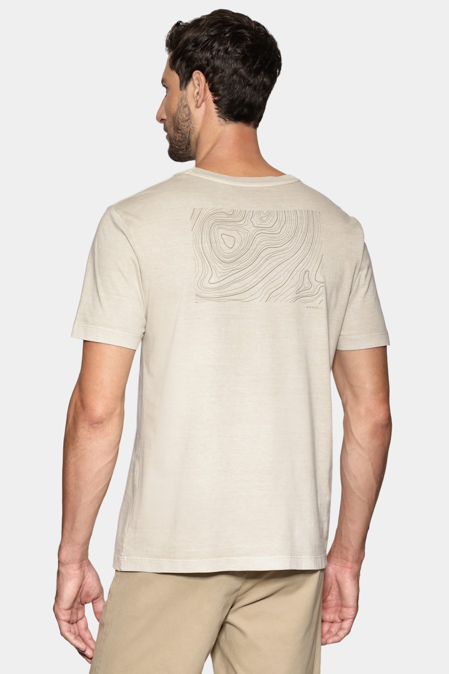 Camiseta Manga Curta Estampa Geometrica Palha 117 — foto 4 de 6
