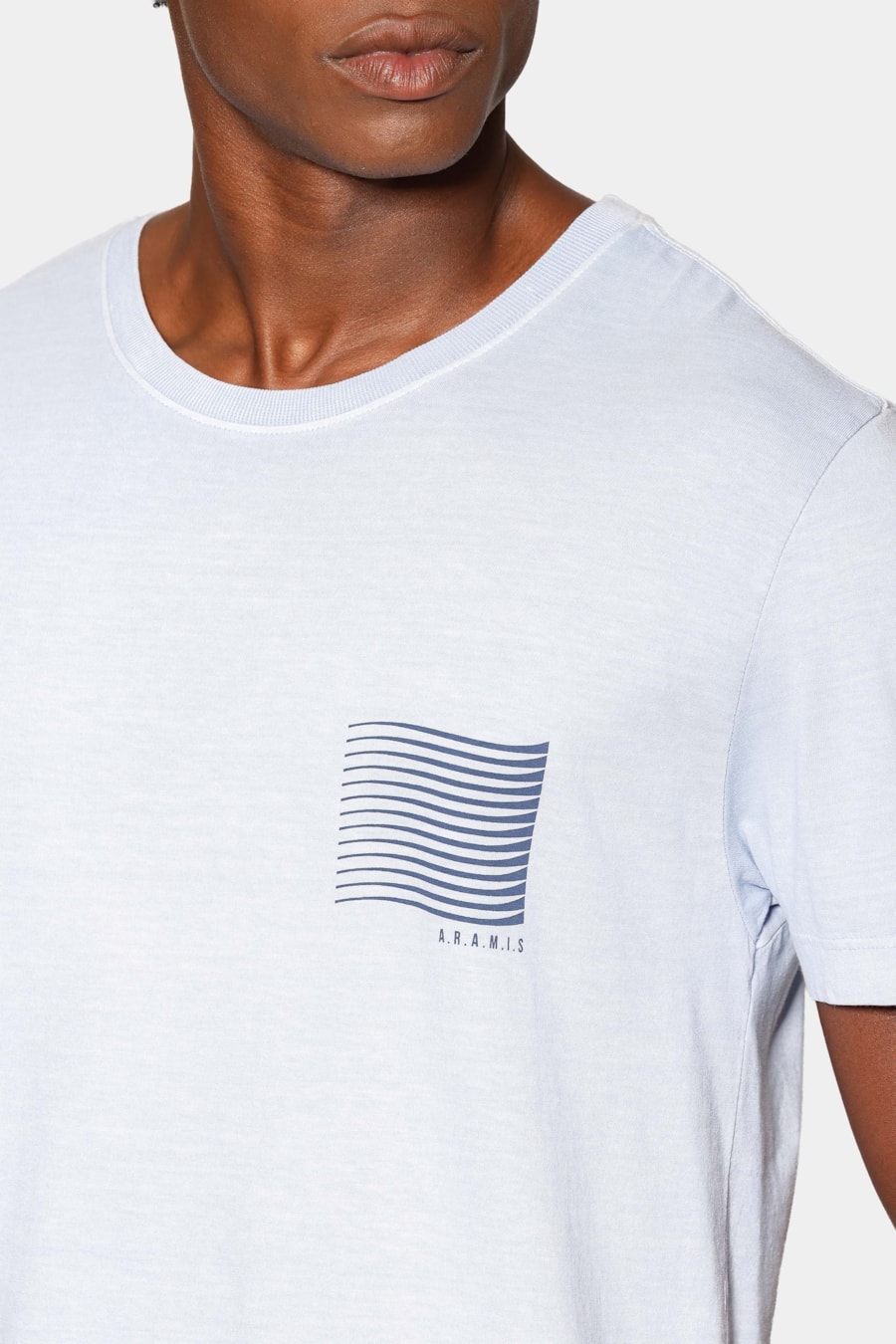 Camiseta Manga Curta Estampa Gráfica Azul Claro 117 — foto 3 de 5