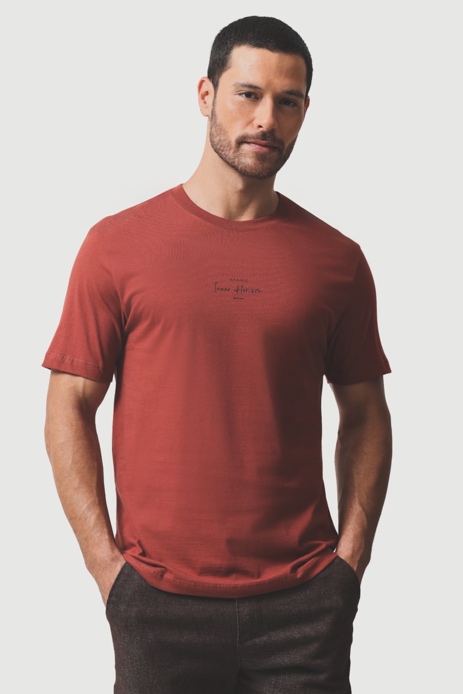 Camiseta Manga Curta Estampa Horizon Argila 118 — foto 1 de 5
