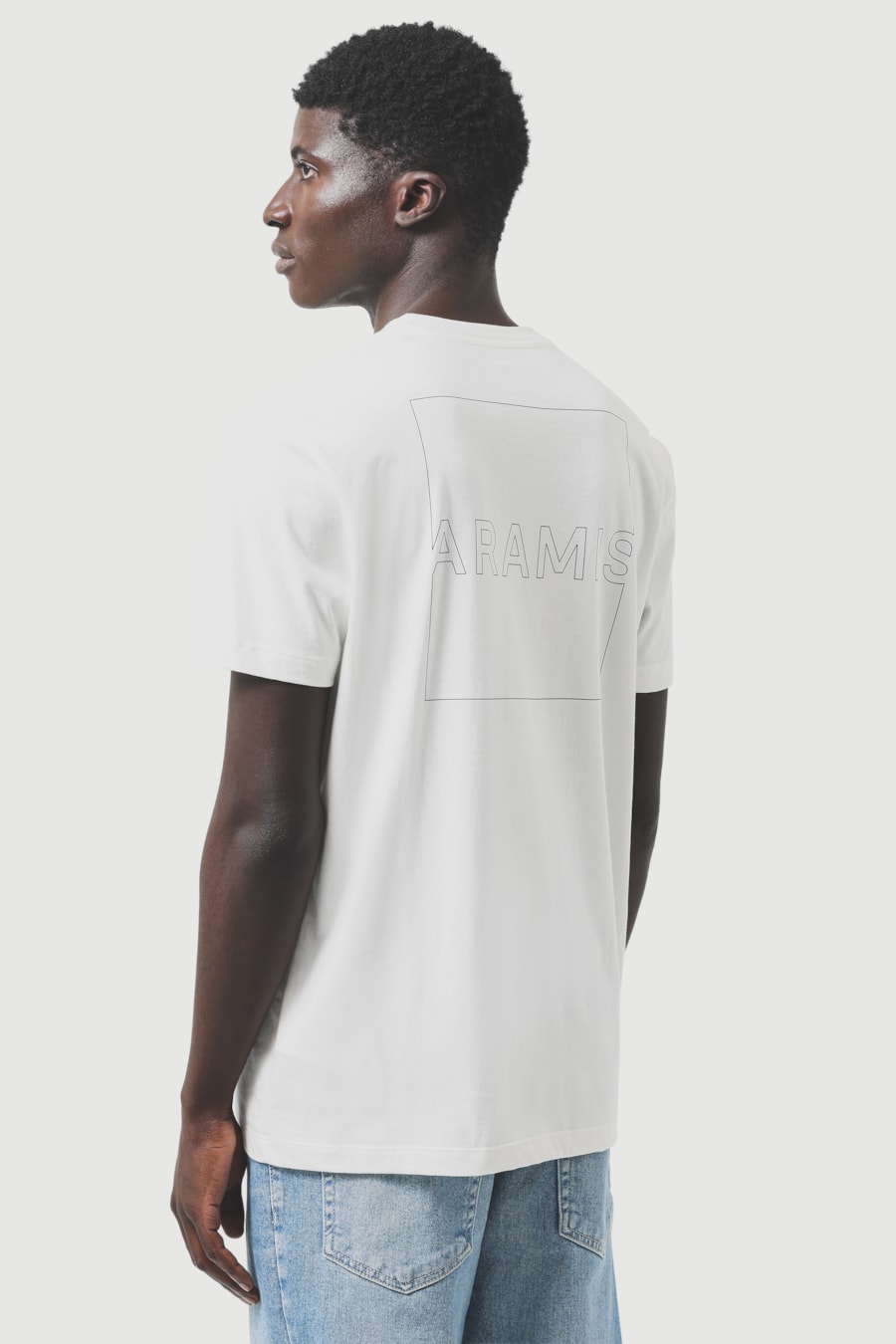 Camiseta Manga Curta Estampa Outline Off White — foto 5 de 7