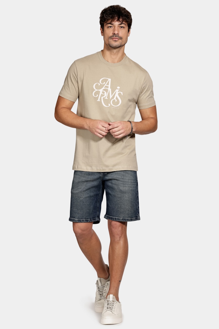 Camiseta Manga Curta Estampa Preppy Caqui 116 — foto 2 de 5