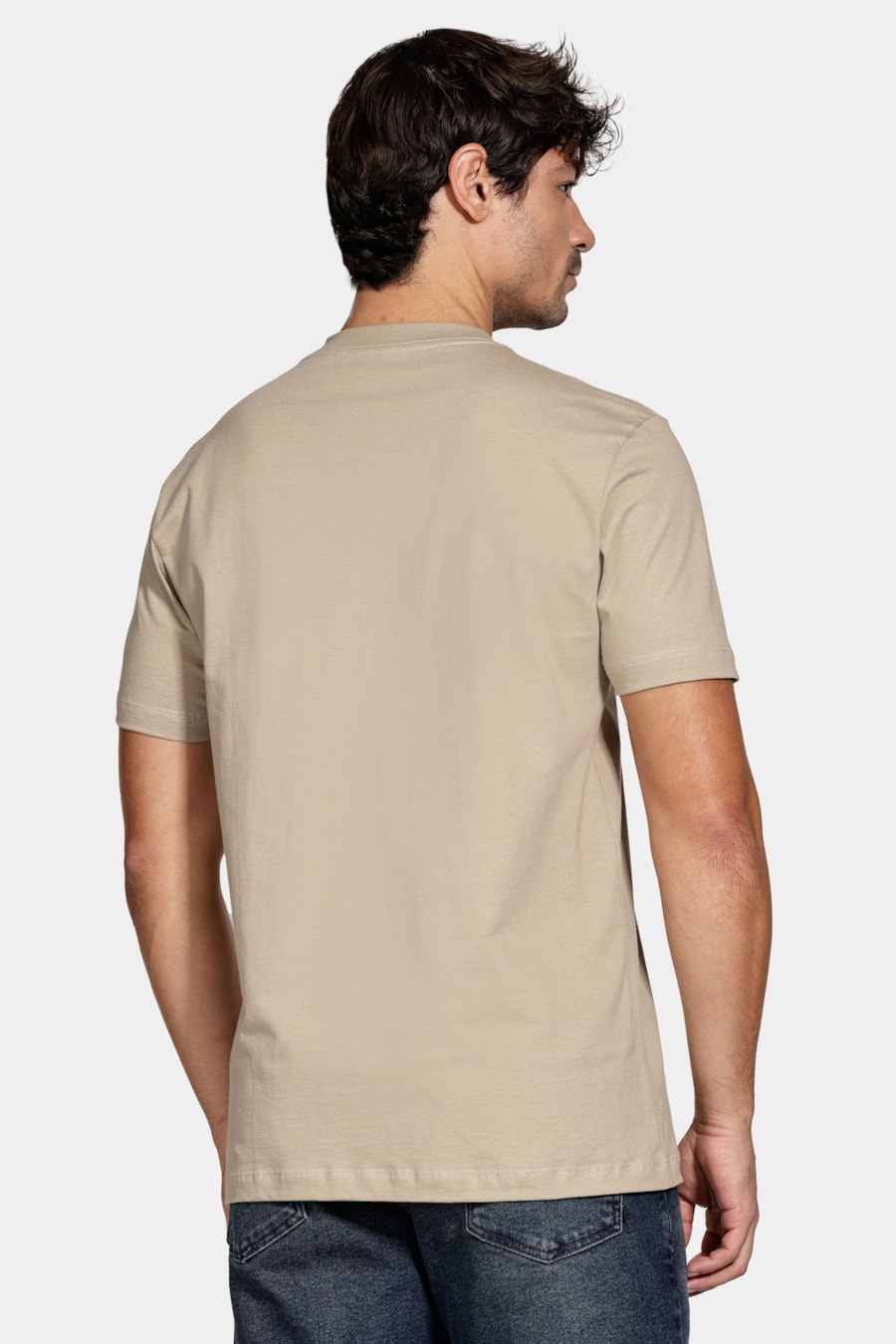 Camiseta Manga Curta Estampa Preppy Caqui 116 — foto 4 de 5