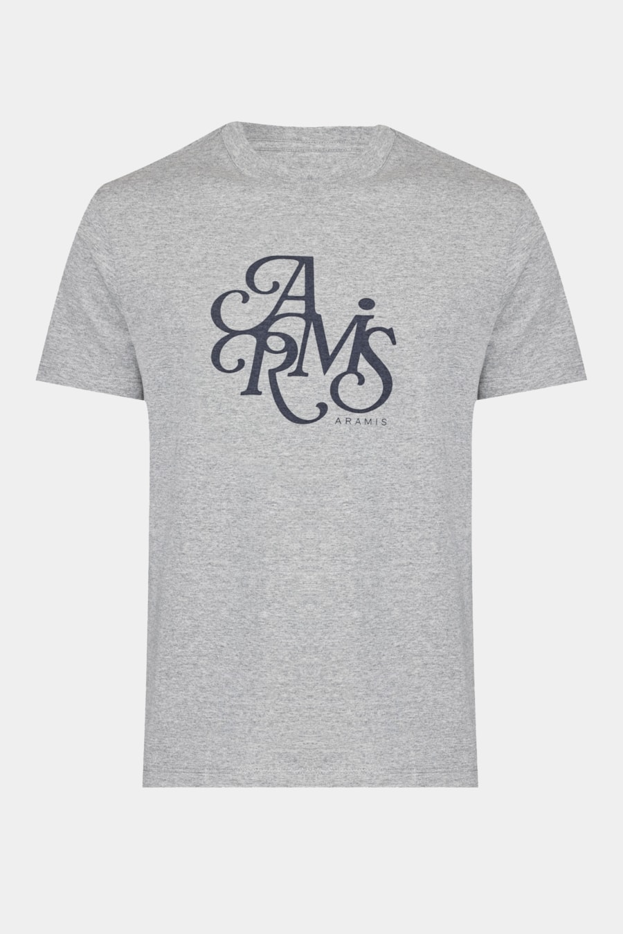 Camiseta Manga Curta Estampa Preppy Cinza Mescla — foto 5 de 5