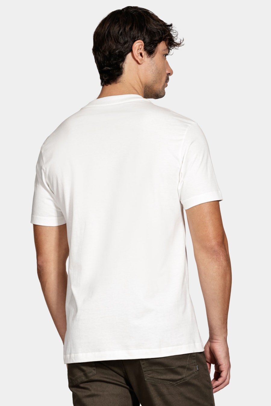 Camiseta Manga Curta Estampa Preppy Off White — foto 4 de 5