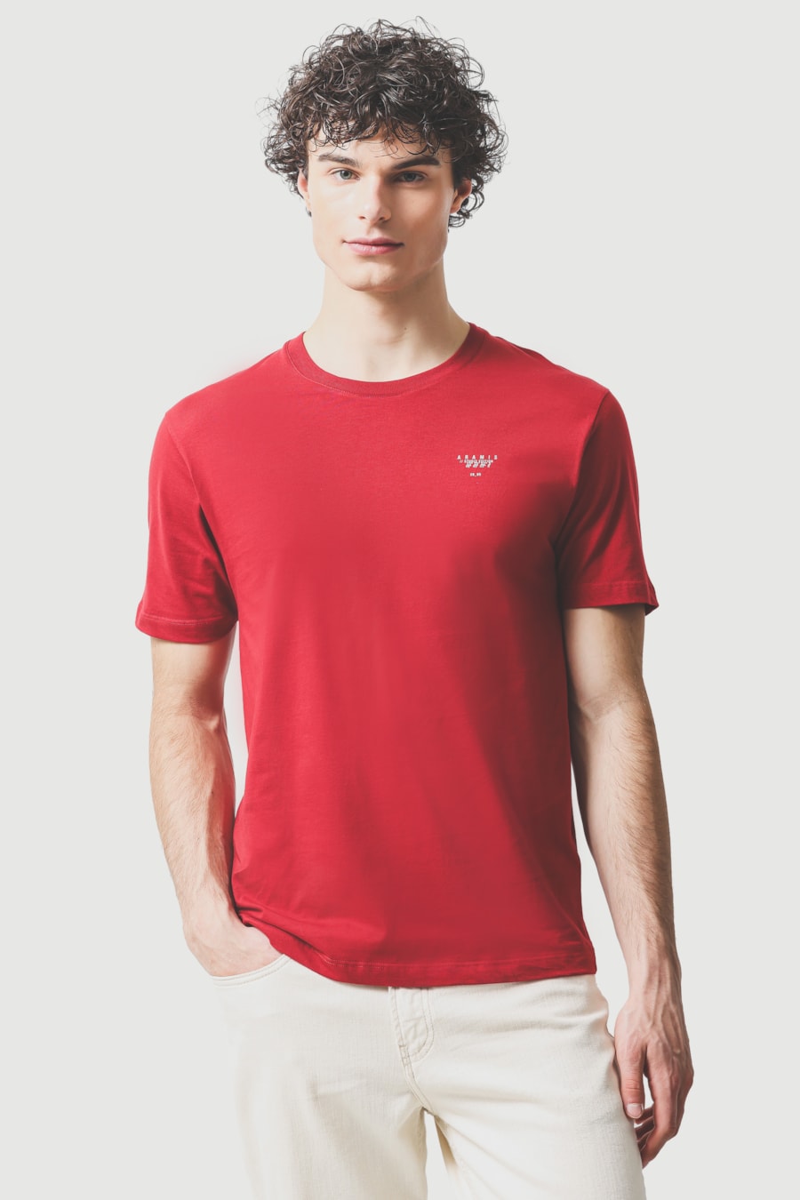 Camiseta Manga Curta Estampa Studio Vermelho Carmim 115 — foto 1 de 5