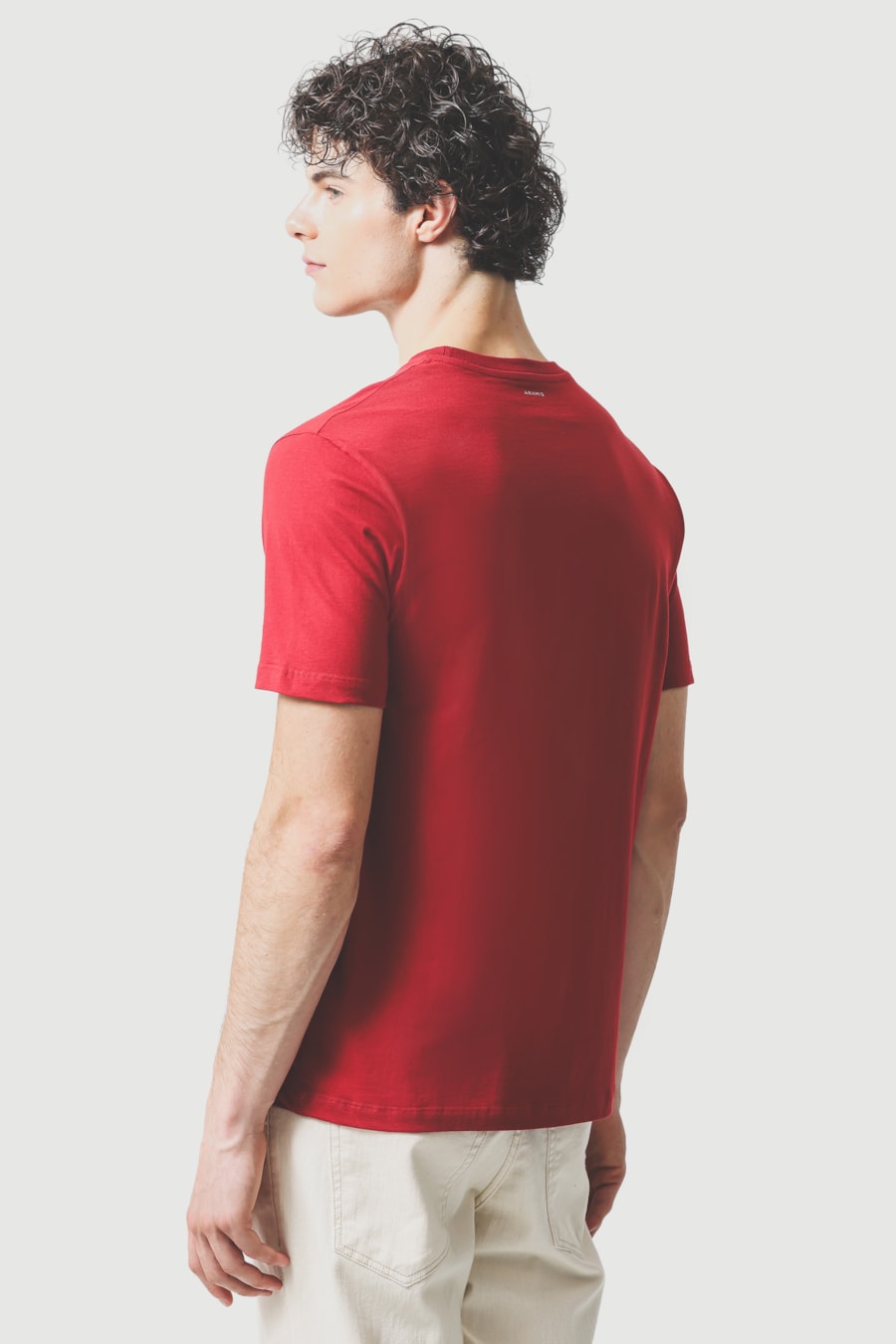 Camiseta Manga Curta Estampa Studio Vermelho Carmim 115 — foto 4 de 5