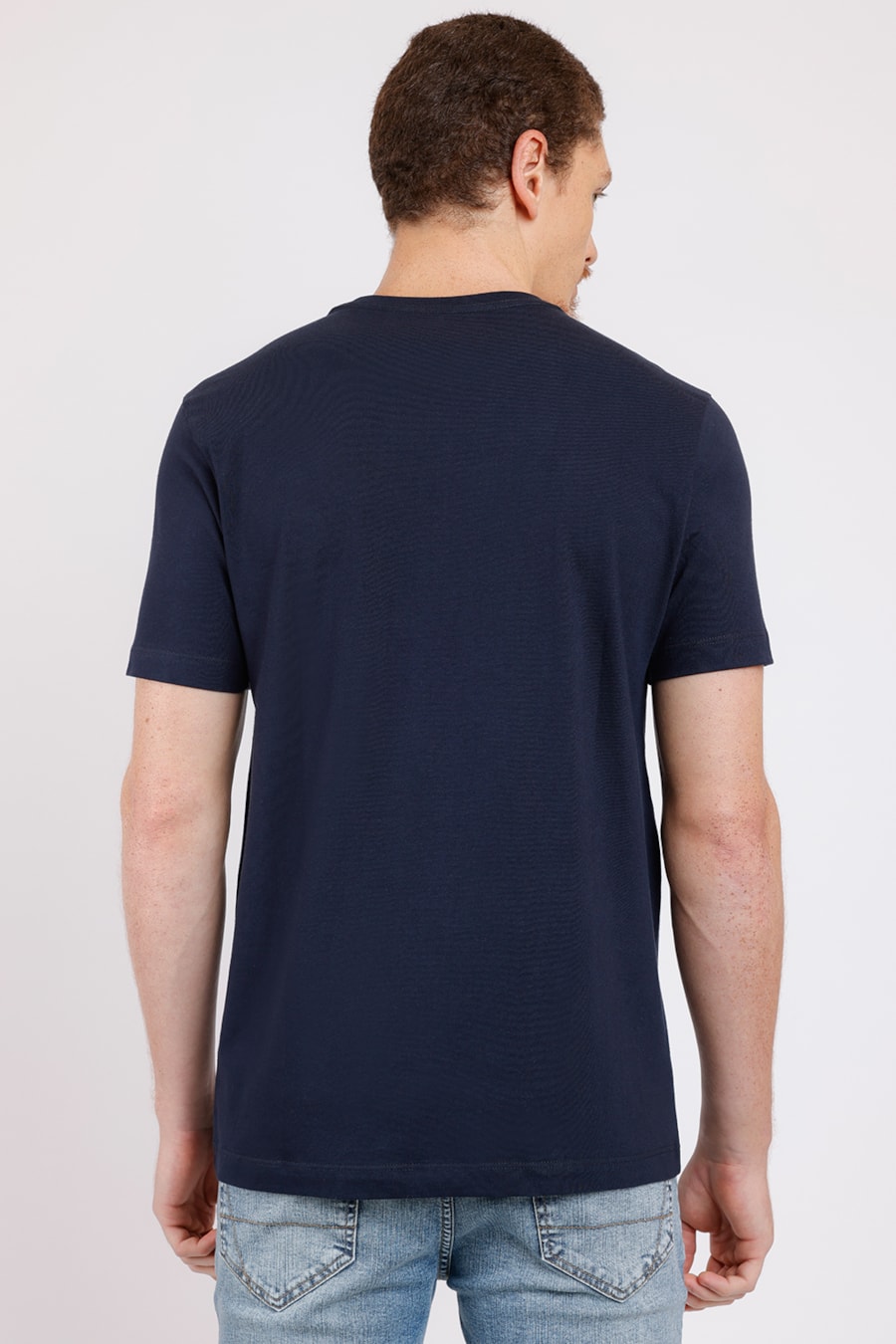Camiseta Manga Curta Estampa Tech Marinho — foto 2 de 2