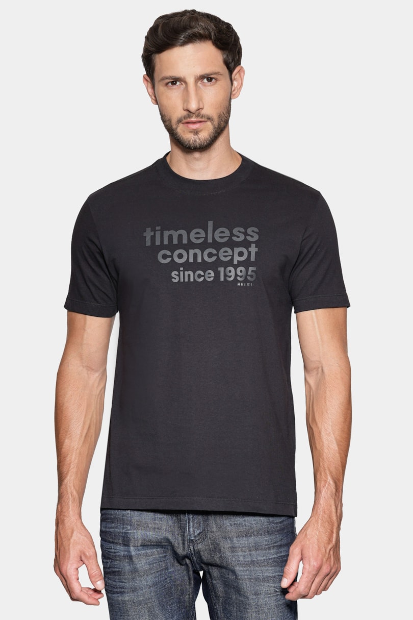 Camiseta Manga Curta Estampa Timeless Preto