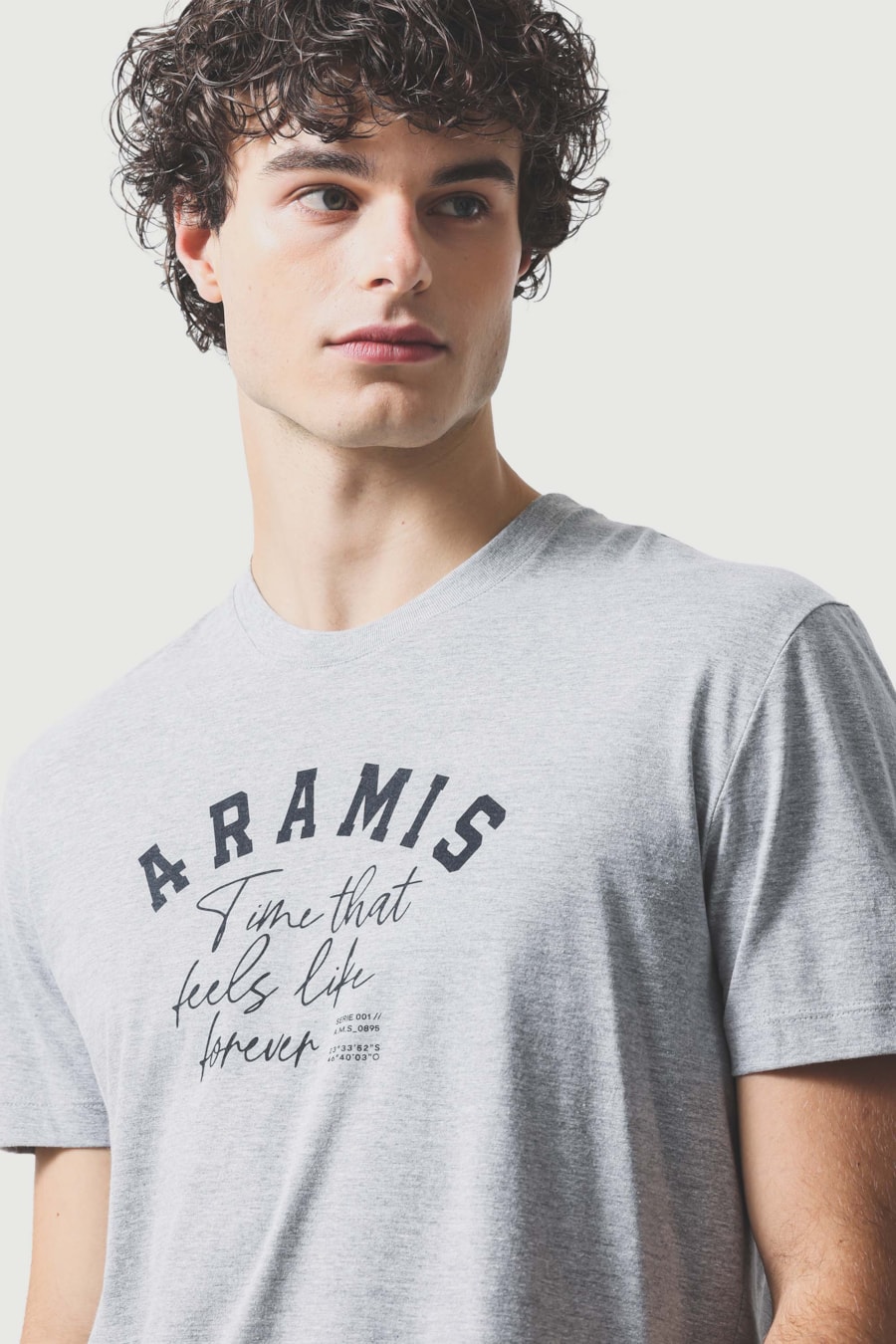 Camiseta Manga Curta Estampa Times Cinza Mescla — foto 3 de 5