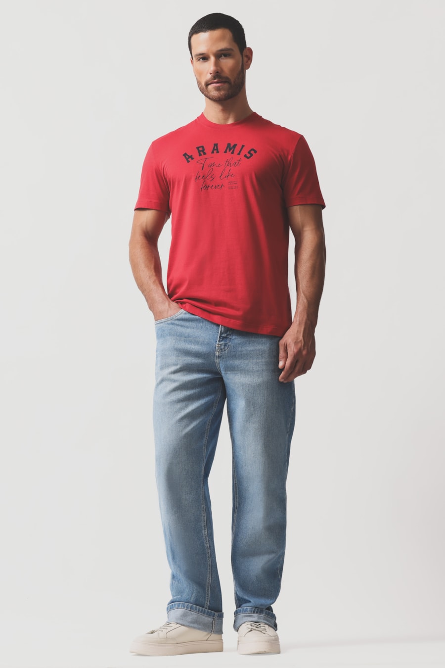 Camiseta Manga Curta Estampa Times Vermelho Aramis 115 — foto 2 de 5