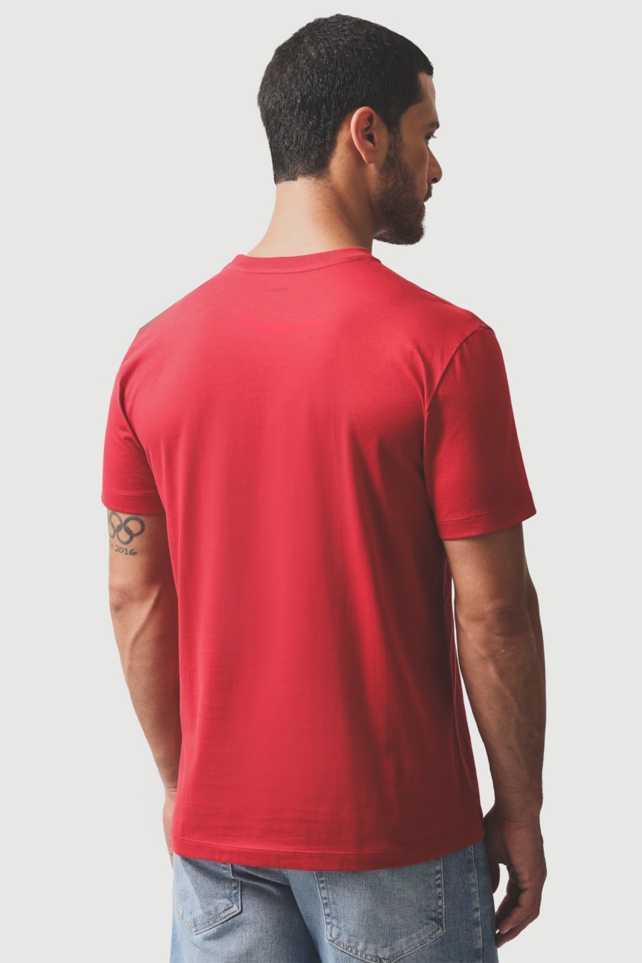 Camiseta Manga Curta Estampa Times Vermelho Aramis 115 — foto 4 de 5