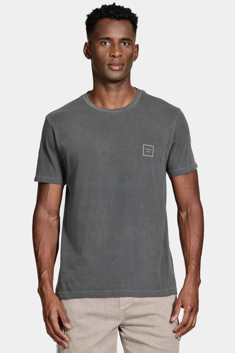 Camiseta Manga Curta Estampada Preto