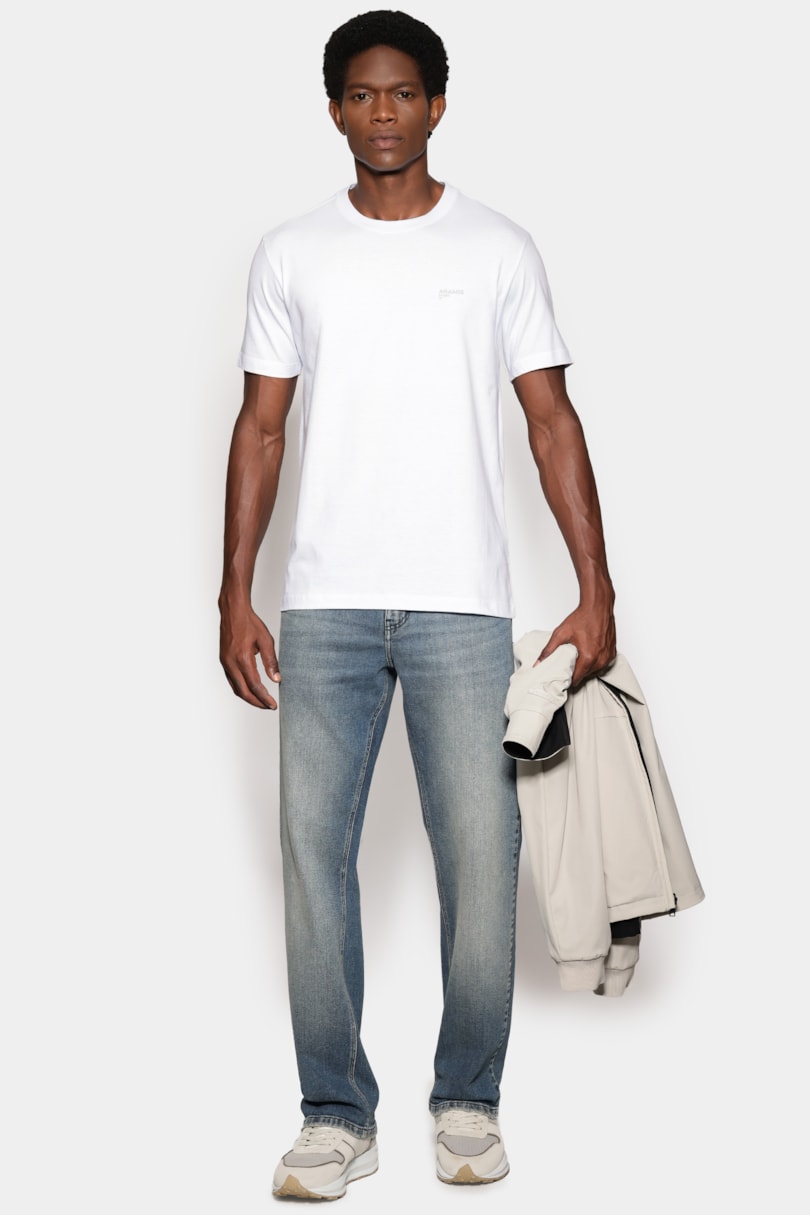 Camiseta Manga Curta Estampada Studio Branco