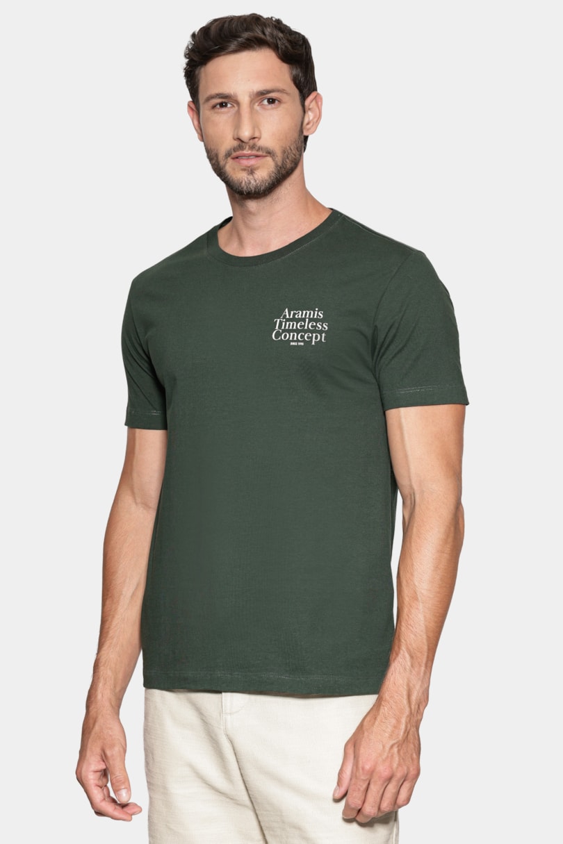 Camiseta Manga Curta Estampada Timeless Concept Verde Intenso 117